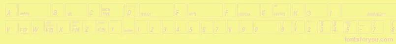 Keyfontdeutsch Font – Pink Fonts on Yellow Background