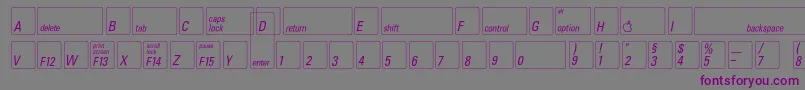 fuente Keyfontdeutsch – Fuentes Moradas Sobre Fondo Gris
