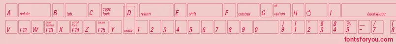 Keyfontdeutsch Font – Red Fonts on Pink Background