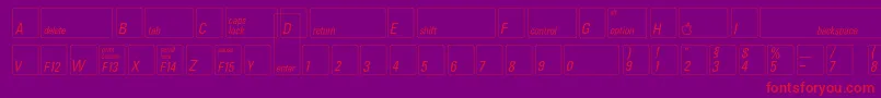 Keyfontdeutsch Font – Red Fonts on Purple Background