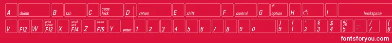 Keyfontdeutsch Font – White Fonts on Red Background
