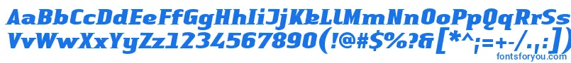 Шрифт LinotypeAuthenticSmallSerifBlackit – синие шрифты