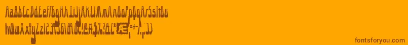 1015SaturdayNight Font – Brown Fonts on Orange Background