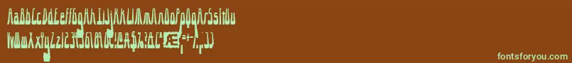 Czcionka 1015SaturdayNight – zielone czcionki na brązowym tle