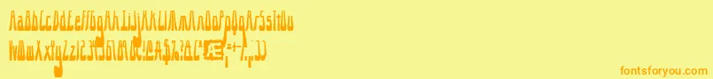 1015SaturdayNight Font – Orange Fonts on Yellow Background