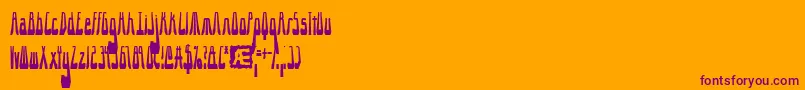 フォント1015SaturdayNight – オレンジの背景に紫のフォント