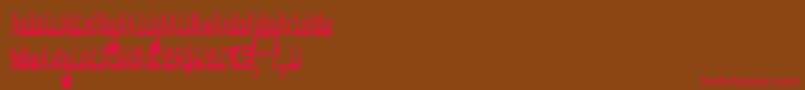 1015SaturdayNight Font – Red Fonts on Brown Background