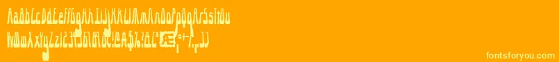 1015SaturdayNight Font – Yellow Fonts on Orange Background