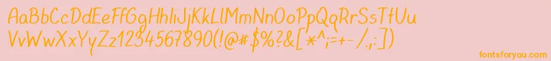 Kval26 Font – Orange Fonts on Pink Background