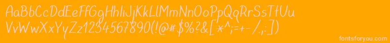Weitere Informationen zur Kval26-Schriftart Kval26-Schriftart – Rosa Schriften auf orangefarbenem Hintergrund