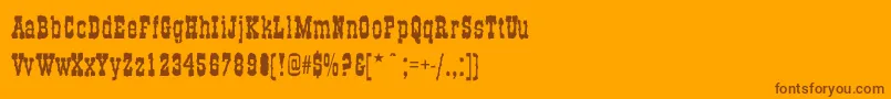 OldWestBold Font – Brown Fonts on Orange Background