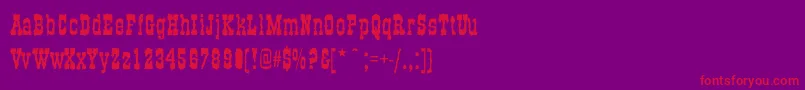 OldWestBold Font – Red Fonts on Purple Background