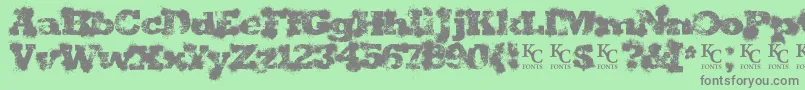 Shotgunweddingdemo Font – Gray Fonts on Green Background
