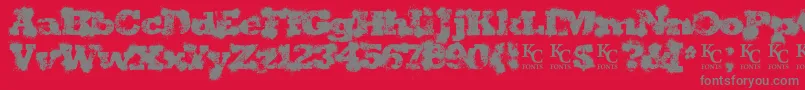 Shotgunweddingdemo Font – Gray Fonts on Red Background