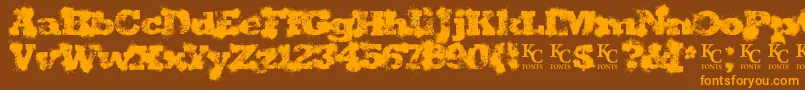 Shotgunweddingdemo Font – Orange Fonts on Brown Background