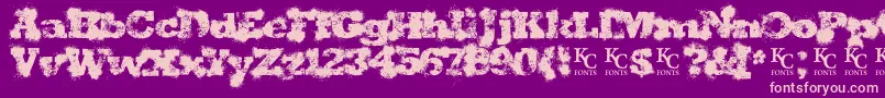 Shotgunweddingdemo Font – Pink Fonts on Purple Background