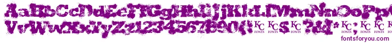 Shotgunweddingdemo Font – Purple Fonts on White Background