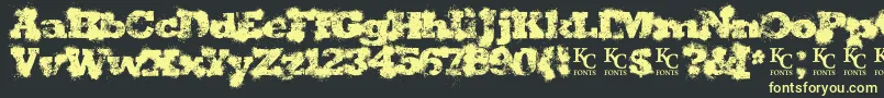 Shotgunweddingdemo Font – Yellow Fonts on Black Background