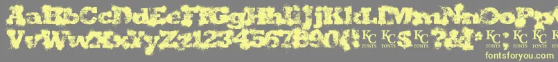 Shotgunweddingdemo Font – Yellow Fonts on Gray Background