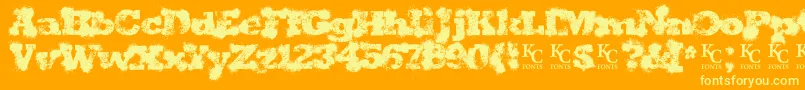 Shotgunweddingdemo Font – Yellow Fonts on Orange Background