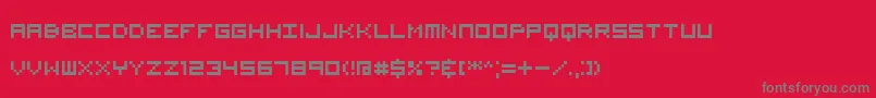 Visitor2 Font – Gray Fonts on Red Background