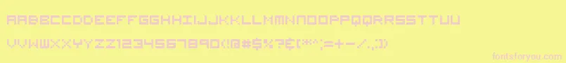 Visitor2 Font – Pink Fonts on Yellow Background