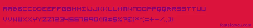 Visitor2 Font – Purple Fonts on Red Background