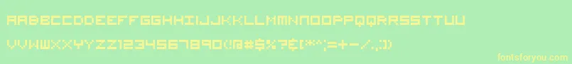 Visitor2 Font – Yellow Fonts on Green Background