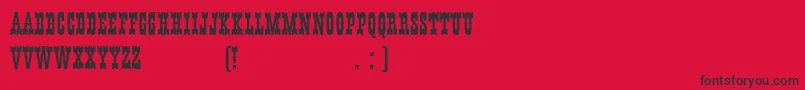 HffYoungWannaPlain Font – Black Fonts on Red Background