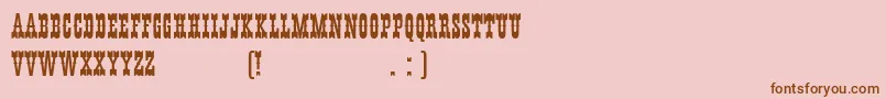 HffYoungWannaPlain Font – Brown Fonts on Pink Background