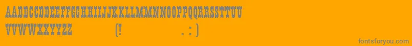 HffYoungWannaPlain Font – Gray Fonts on Orange Background