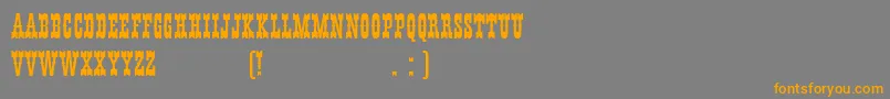 HffYoungWannaPlain Font – Orange Fonts on Gray Background