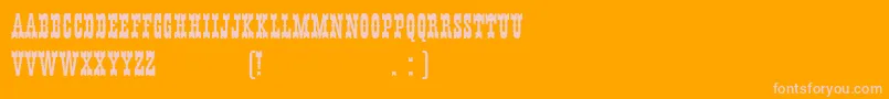 HffYoungWannaPlain Font – Pink Fonts on Orange Background
