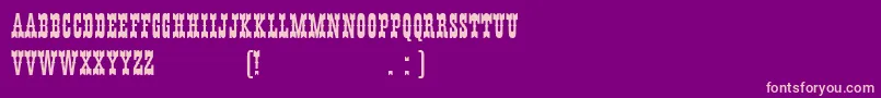 Шрифт HffYoungWannaPlain – розовые шрифты на фиолетовом фоне
