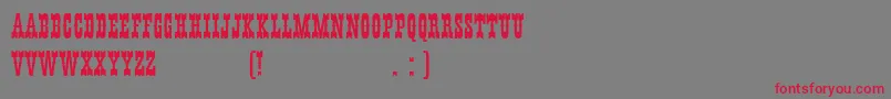 HffYoungWannaPlain Font – Red Fonts on Gray Background