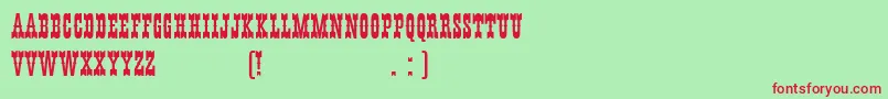 HffYoungWannaPlain Font – Red Fonts on Green Background