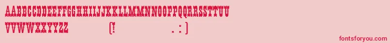 HffYoungWannaPlain Font – Red Fonts on Pink Background