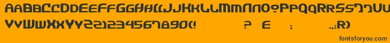 JannisaryExtra Font – Black Fonts on Orange Background