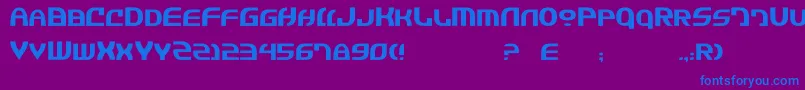 JannisaryExtra Font – Blue Fonts on Purple Background