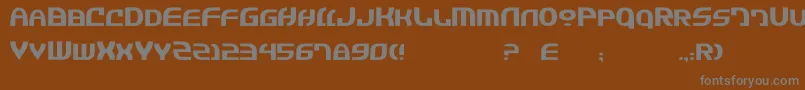 JannisaryExtra-Schriftart – Graue Schriften auf braunem Hintergrund