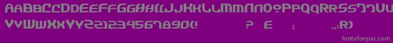 JannisaryExtra Font – Gray Fonts on Purple Background