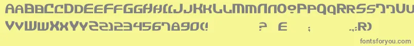 フォントJannisaryExtra – 黄色の背景に灰色の文字