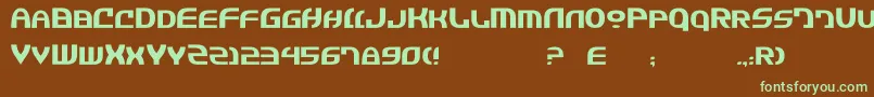 JannisaryExtra-fontti – vihreät fontit ruskealla taustalla