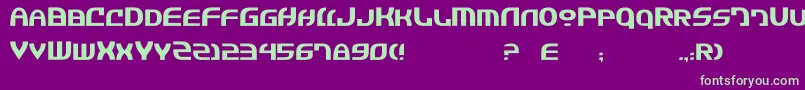 JannisaryExtra Font – Green Fonts on Purple Background