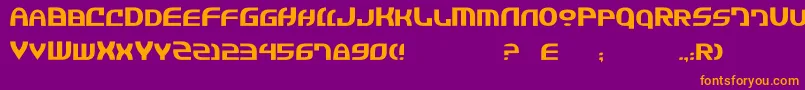 JannisaryExtra Font – Orange Fonts on Purple Background