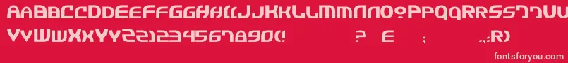 JannisaryExtra Font – Pink Fonts on Red Background