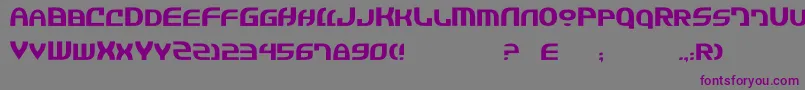 フォントJannisaryExtra – 紫色のフォント、灰色の背景