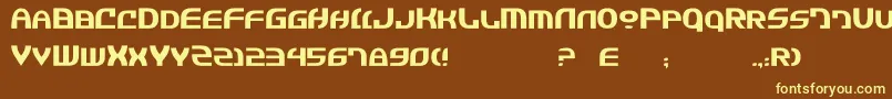 Шрифт JannisaryExtra – жёлтые шрифты на коричневом фоне