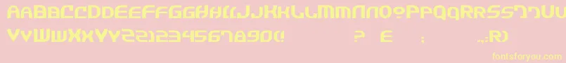 JannisaryExtra Font – Yellow Fonts on Pink Background