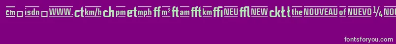 Шрифт CasestudynooneLtHeavyAlternate – зелёные шрифты на фиолетовом фоне